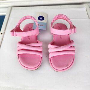 Cat & Jack Kari Pink Kids Sandals Size 6 Ankle Strap NWT